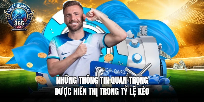 Những thông tin quan trọng được hiển thị trong tỷ lệ kèo
